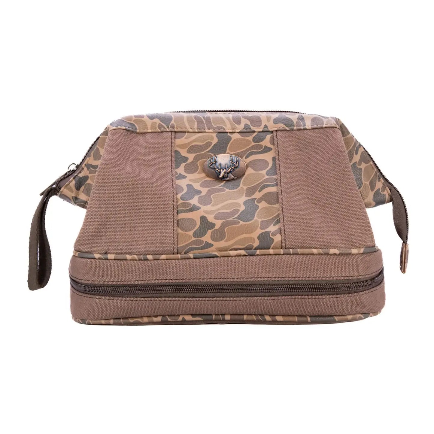 Buck Brown Waxed Canvas Camo Men's Toiletry Bag