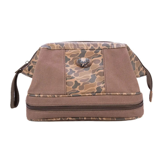 Buck Brown Waxed Canvas Camo Men's Toiletry Bag