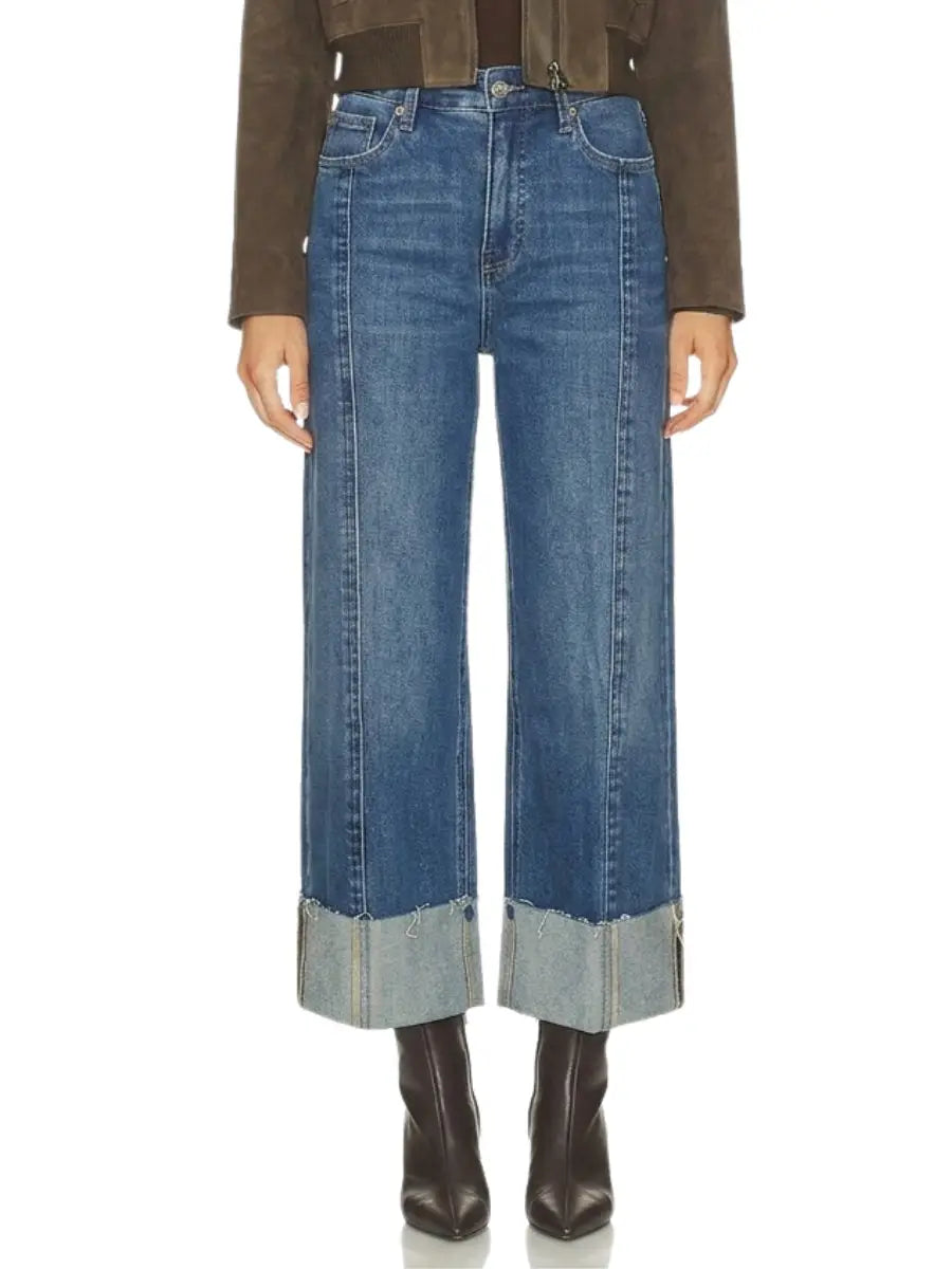 Inseam Tranform Tummy Control Wide Leg Jeans