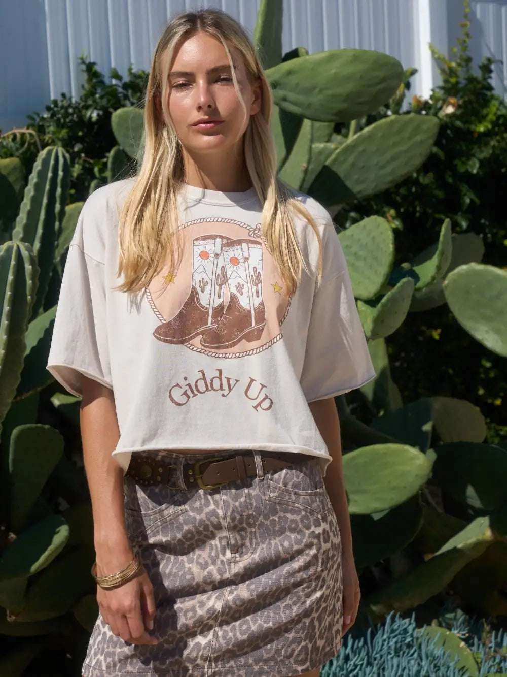 Western Boot Cropped Tee